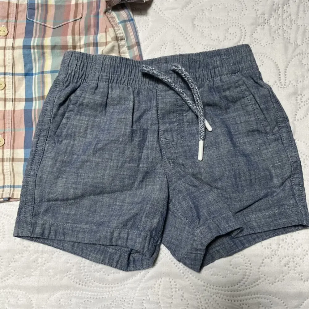 Gap Plaid Button Up Outfit Size 18-24m